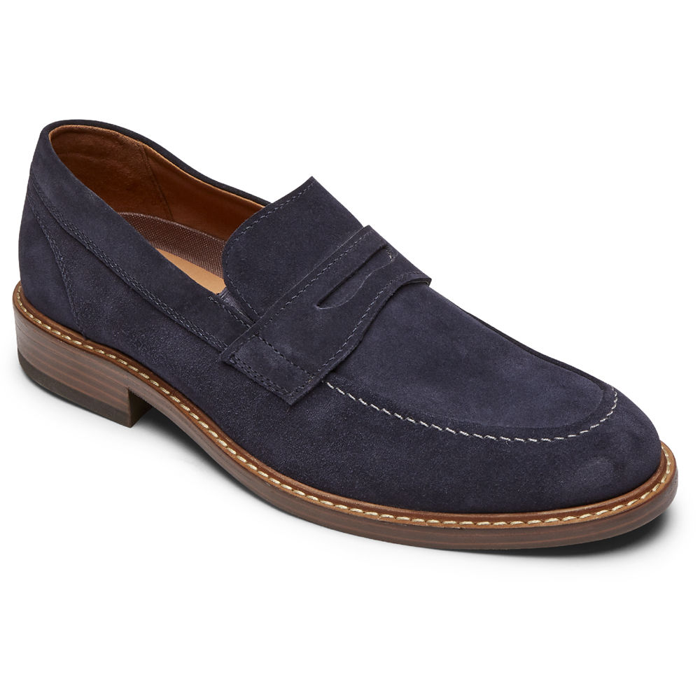 Rockport Mens Kenton Penny - Loafers Navy - UJE803479